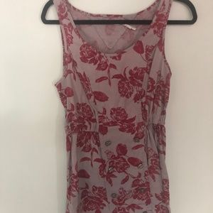 Gray and Red Mini Dress